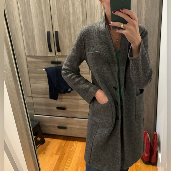 J. Crew Boiled Wool Jacket Sz. 2 or 4 (oversized) - Picture 3 of 8